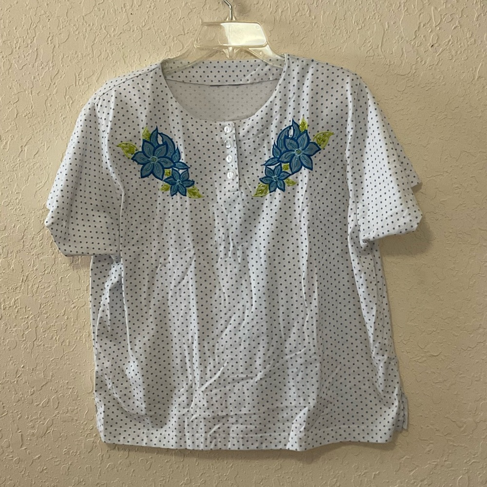 Blue & White Floral Shirt